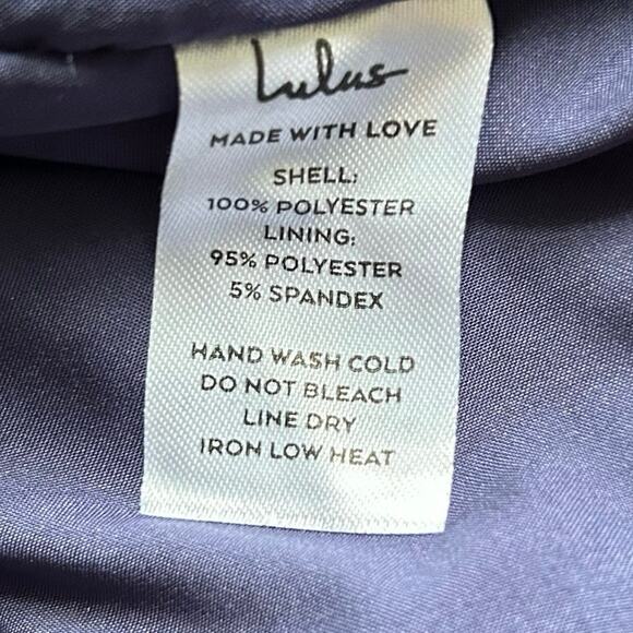 LULUS Women’s Season of Soirees Navy Blue Clipped Dot Ruffled Maxi Dress-Size M - Picture 9 of 9